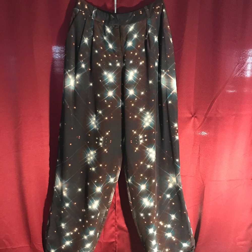 Risto Bimbloski Silk Galaxy Print Trousers